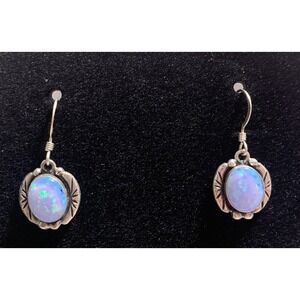 5 Star Southwestern Sterling Silver 925 Opal Earrings